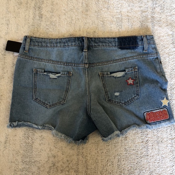 NWT NFL San Francisco 49ers Denim Shorts 🏈 - Picture 8 of 12